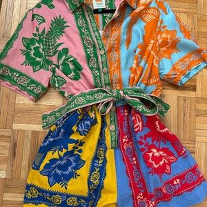 Farm Rio Floral Patchwork Romper